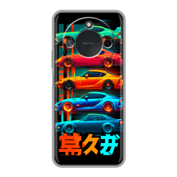 Силиконовый чехол на Honor X9c Smart с принтом машины тачки Силиконовый чехол на Honor X9c Smart с принтом машины тачки