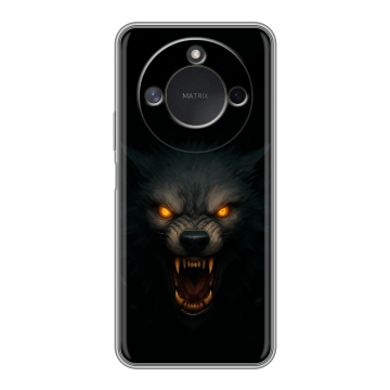 Силиконовый чехол на Honor X9c Smart с принтом Волк Силиконовый чехол на Honor X9c Smart с принтом Волк