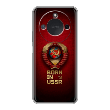 Силиконовый чехол на Honor X9c Smart с принтом Флаг Герб СССР Силиконовый чехол на Honor X9c Smart с принтом Флаг Герб СССР
