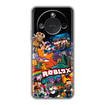 Силиконовый чехол на Honor X9c Smart с принтом Roblox Роблокс