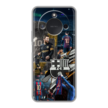 Силиконовый чехол на Honor X9c Smart с принтом Messi Barcelona