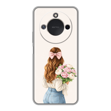 Силиконовый чехол на Honor X9c Smart с принтом женский