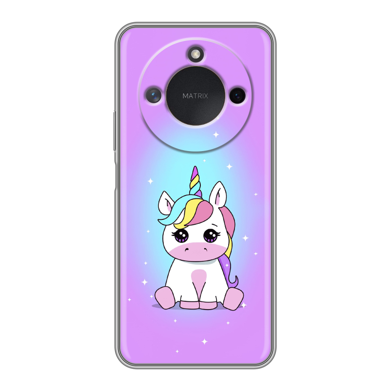 Силиконовый чехол на Honor X9c Smart с принтом Единорог Силиконовый чехол на Honor X9c Smart с принтом Единорог