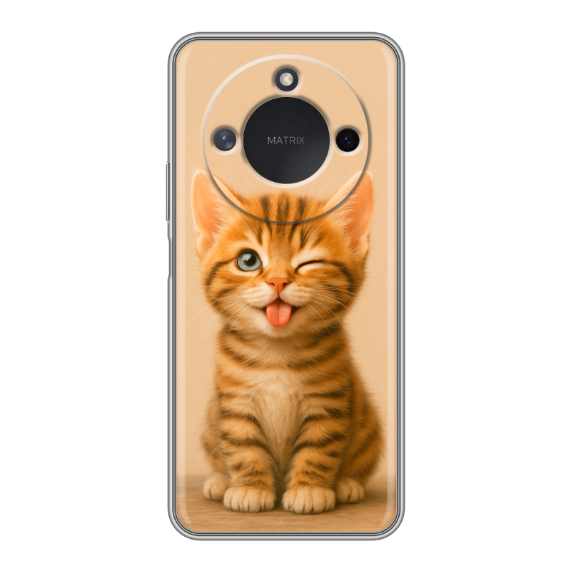 Силиконовый чехол на Honor X9c Smart с принтом котенок Силиконовый чехол на Honor X9c Smart с принтом котенок