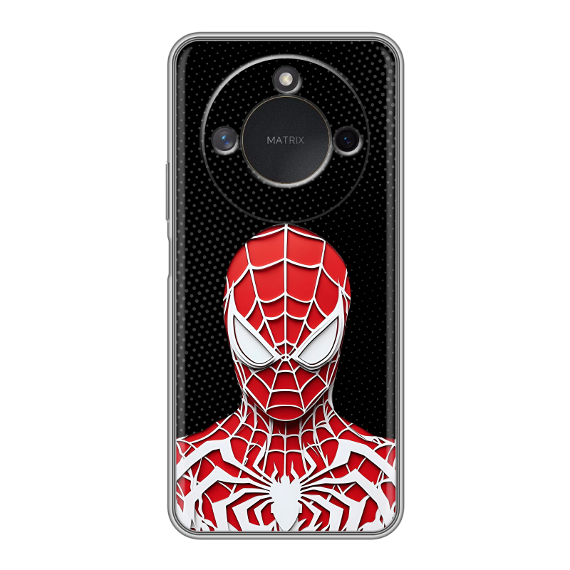Силиконовый чехол на Honor X9c Smart с принтом человек паук spiderman Силиконовый чехол на Honor X9c Smart с принтом человек паук spiderman