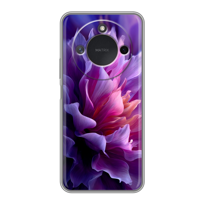 Силиконовый чехол на Honor X9c Smart с принтом женский цветы Силиконовый чехол на Honor X9c Smart с принтом женский цветы