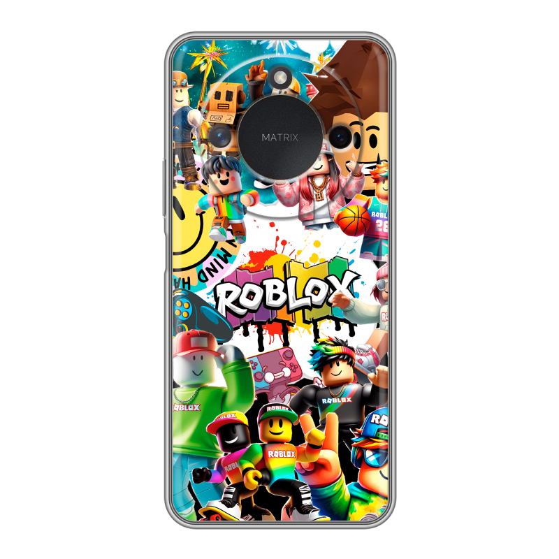 Силиконовый чехол на Honor X9c Smart с принтом Roblox Роблокс Силиконовый чехол на Honor X9c Smart с принтом Roblox Роблокс