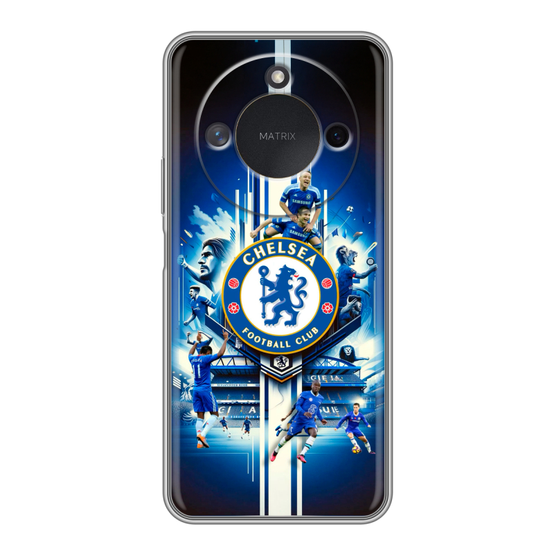 Силиконовый чехол на Honor X9c Smart с принтом Chelsea Челси Силиконовый чехол на Honor X9c Smart с принтом Chelsea Челси