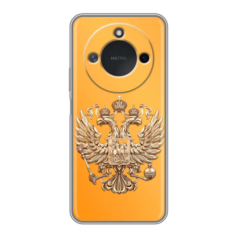 Силиконовый чехол на Honor X9c Smart с принтом Герб Флаг России Силиконовый чехол на Honor X9c Smart с принтом Герб Флаг России