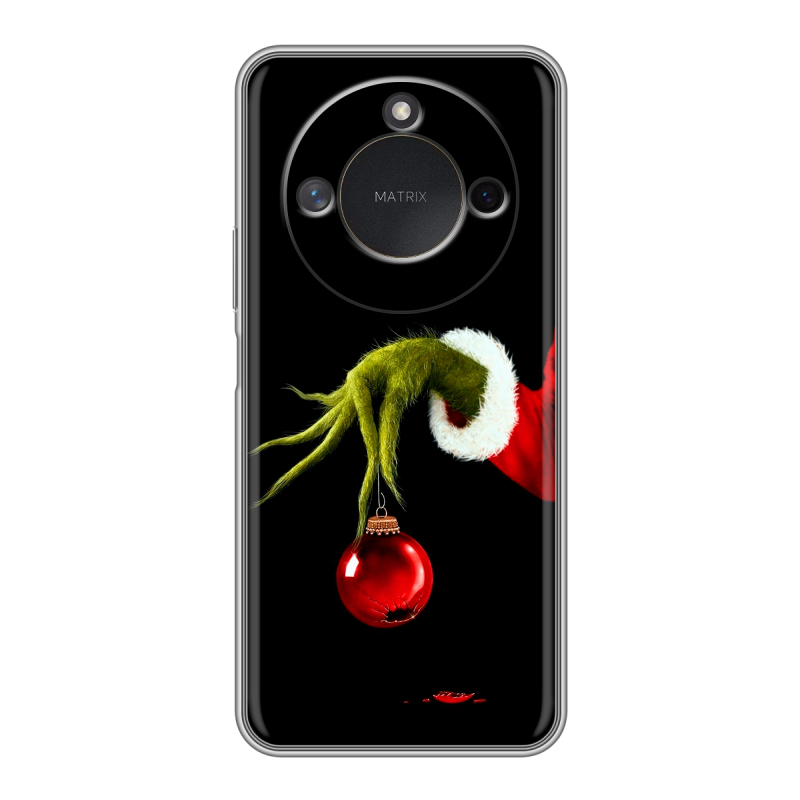 Силиконовый чехол на Honor X9c Smart с принтом Новый год Гринч Силиконовый чехол на Honor X9c Smart с принтом Новый год Гринч