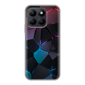 Силиконовый чехол на Honor X8c с принтом Геометрия неона Силиконовый чехол на Honor X8c с принтом Геометрия неона