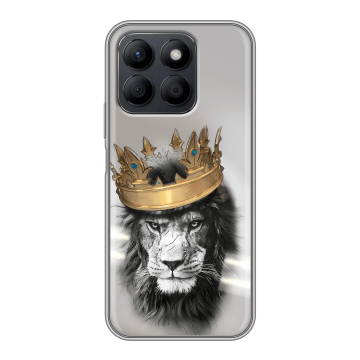 Силиконовый чехол на Honor X8c с принтом Лев с короной Силиконовый чехол на Honor X8c с принтом Лев с короной