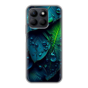 Силиконовый чехол на Honor X8c с принтом Листья Силиконовый чехол на Honor X8c с принтом Листья