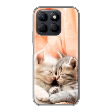 Силиконовый чехол на Honor X8c с принтом Котята Силиконовый чехол на Honor X8c с принтом Котята