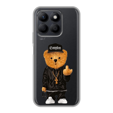 Силиконовый чехол на Honor X8c с принтом Плюшевый медведь Силиконовый чехол на Honor X8c с принтом Плюшевый медведь