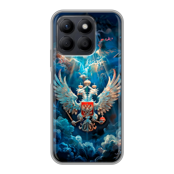Силиконовый чехол на Honor X8c с принтом Герб флаг России Силиконовый чехол на Honor X8c с принтом Герб флаг России