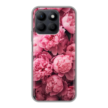 Силиконовый чехол на Honor X8c с принтом цветы пионы Силиконовый чехол на Honor X8c с принтом цветы пионы