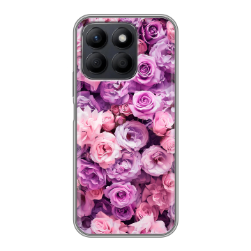 Силиконовый чехол на Honor X8c с принтом лавандовые розы