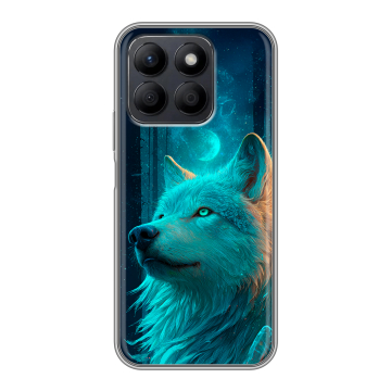 Силиконовый чехол на Honor X8c с принтом бабочки саккура Силиконовый чехол на Honor X8c с принтом бабочки саккура