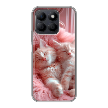 Силиконовый чехол на Honor X8c с принтом котята котики Силиконовый чехол на Honor X8c с принтом котята котики