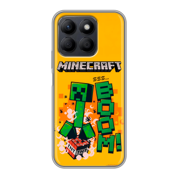 Силиконовый чехол на Honor X8c с принтом Майнкрафт Minecraft Силиконовый чехол на Honor X8c с принтом Майнкрафт Minecraft