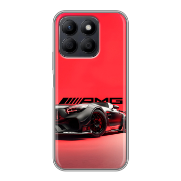 Силиконовый чехол на Honor X8c с принтом Мерседес Mercedes AMG