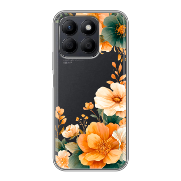 Силиконовый чехол на Honor X8c с принтом Цветы принт
