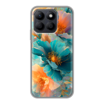 Силиконовый чехол на Honor X8c с принтом Цветы