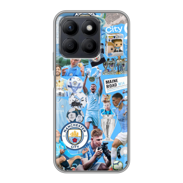 Силиконовый чехол на Honor X8c с принтом Man City Манчестер Сити