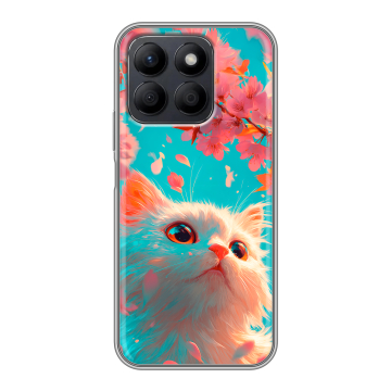 Силиконовый чехол на Honor X8c с принтом Красивый кот