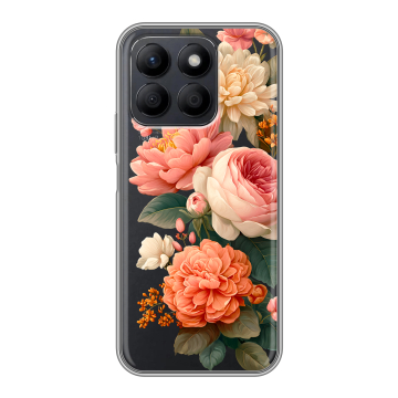 Силиконовый чехол на Honor X8c с принтом цветы