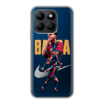 Силиконовый чехол на Honor X8c с принтом Барселона Barca Yamal Силиконовый чехол на Honor X8c с принтом Барселона Barca Yamal