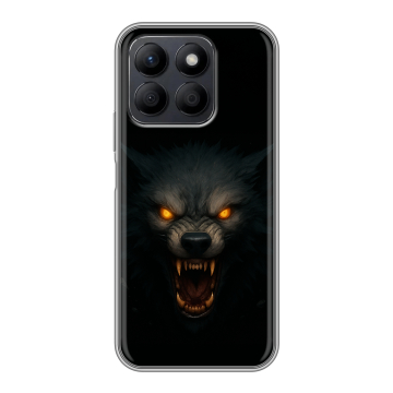 Силиконовый чехол на Honor X8c с принтом Волк