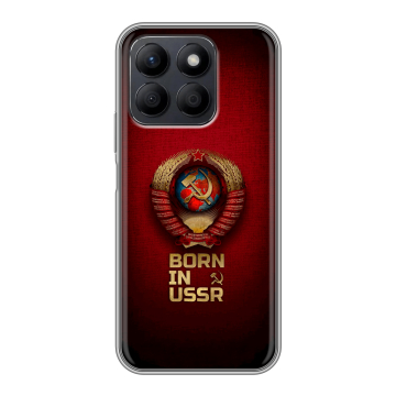 Силиконовый чехол на Honor X8c с принтом Флаг Герб СССР