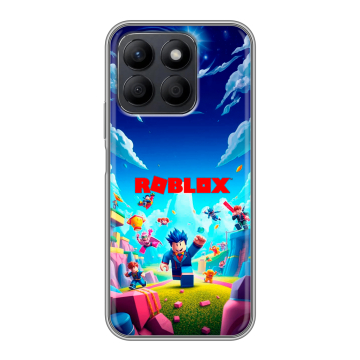Силиконовый чехол на Honor X8c с принтом Roblox Роблокс Силиконовый чехол на Honor X8c с принтом Roblox Роблокс