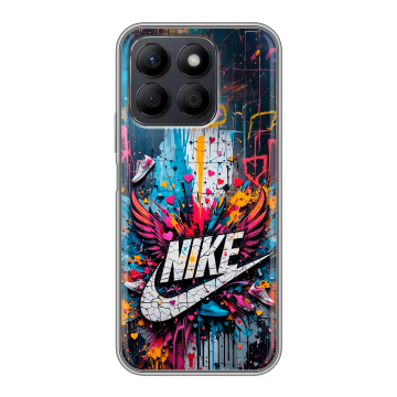 Силиконовый чехол на Honor X8c с принтом Nike Найк Силиконовый чехол на Honor X8c с принтом Nike Найк