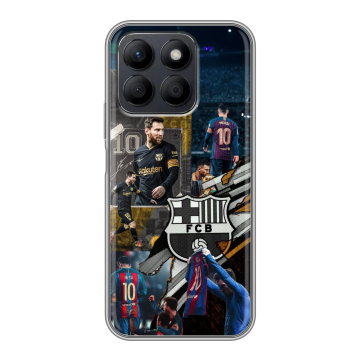 Силиконовый чехол на Honor X8c с принтом Messi Barcelona