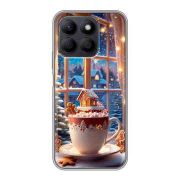 Силиконовый чехол на Honor X8c с принтом Новый год