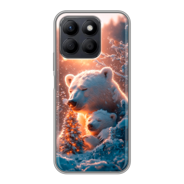 Силиконовый чехол на Honor X8c с принтом Новый год Силиконовый чехол на Honor X8c с принтом Новый год