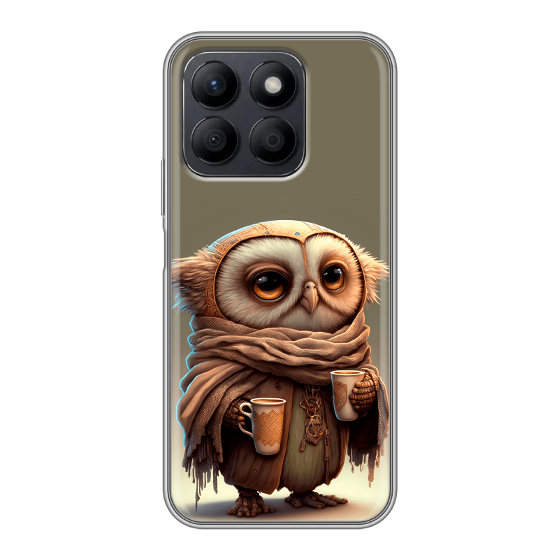 Силиконовый чехол на Honor X8c с принтом Сова Силиконовый чехол на Honor X8c с принтом Сова