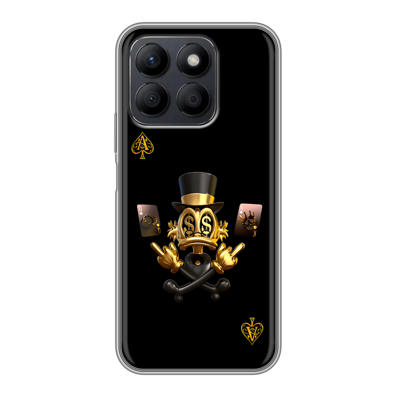 Силиконовый чехол на Honor X8c с принтом Золотой скрудж макдак Силиконовый чехол на Honor X8c с принтом Золотой скрудж макдак