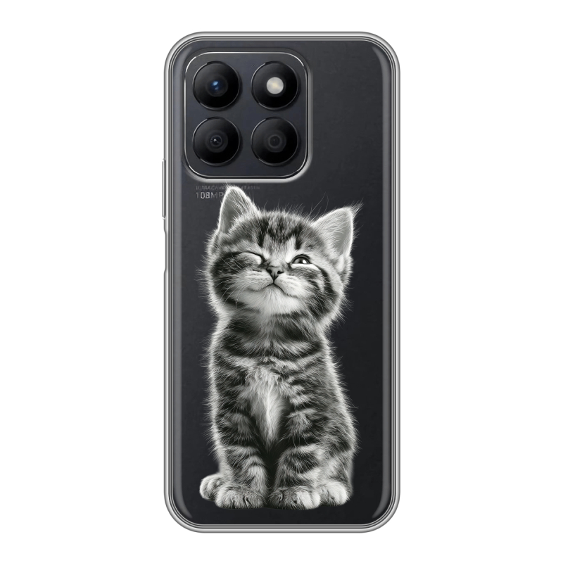 Силиконовый чехол на Honor X8c с принтом Котенок Силиконовый чехол на Honor X8c с принтом Котенок