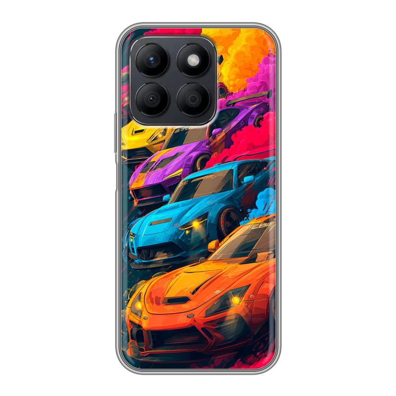 Силиконовый чехол на Honor X8c с принтом Тачки Силиконовый чехол на Honor X8c с принтом Тачки