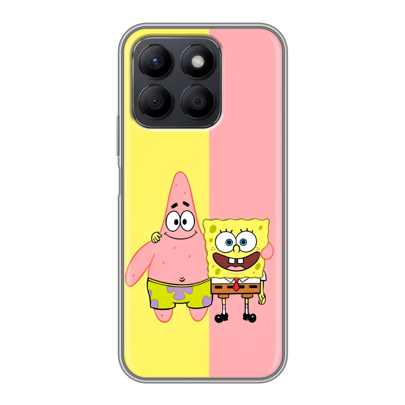 Силиконовый чехол на Honor X8c с принтом Спанч боб Спанчбоб Силиконовый чехол на Honor X8c с принтом Спанч боб Спанчбоб