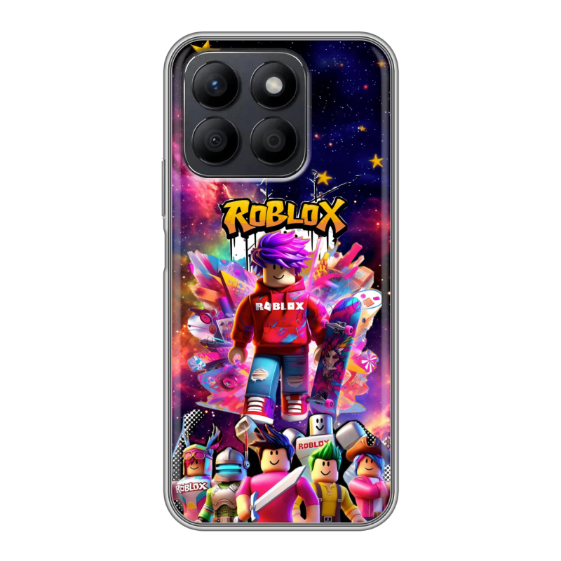 Силиконовый чехол на Honor X8c с принтом Roblox Роблокс Силиконовый чехол на Honor X8c с принтом Roblox Роблокс