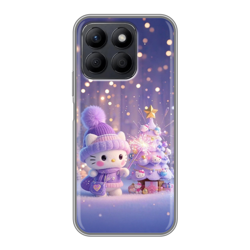Силиконовый чехол на Honor X8c с принтом Новый год Силиконовый чехол на Honor X8c с принтом Новый год
