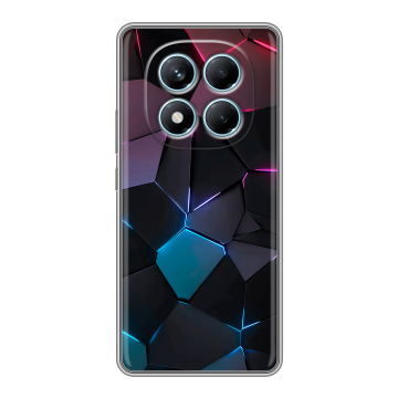 Силиконовый чехол на Redmi Note 14 Pro 4G с принтом Геометрия неона Силиконовый чехол на Redmi Note 14 Pro 4G с принтом Геометрия неона