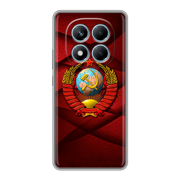 Силиконовый чехол на Redmi Note 14 Pro 4G с принтом Герб СССР Силиконовый чехол на Redmi Note 14 Pro 4G с принтом Герб СССР