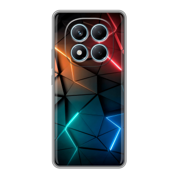 Силиконовый чехол на Redmi Note 14 Pro 4G с принтом Абстракция неон Силиконовый чехол на Redmi Note 14 Pro 4G с принтом Абстракция неон