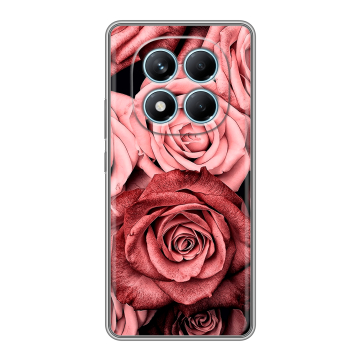 Силиконовый чехол на Redmi Note 14 Pro 4G с принтом Цветы розы Силиконовый чехол на Redmi Note 14 Pro 4G с принтом Цветы розы